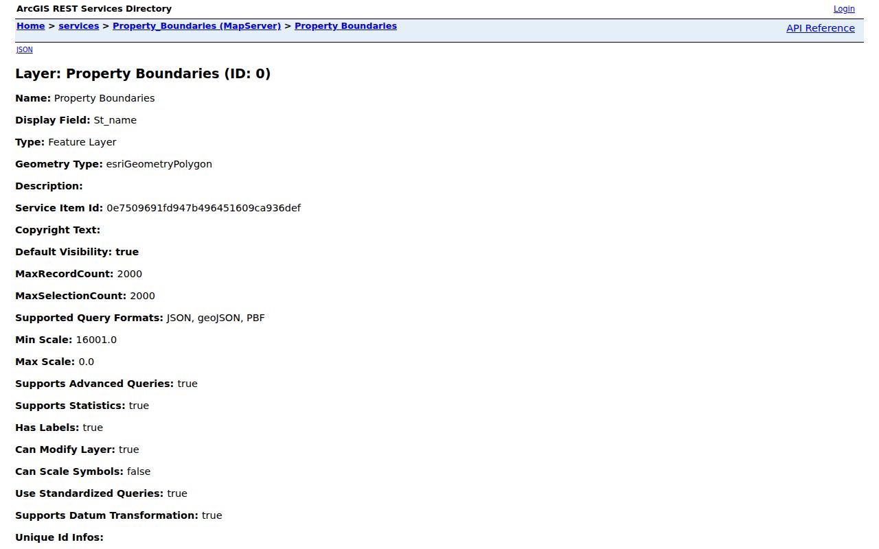Medford neighbors parcel lookup using the Burlington County GIS REST layer